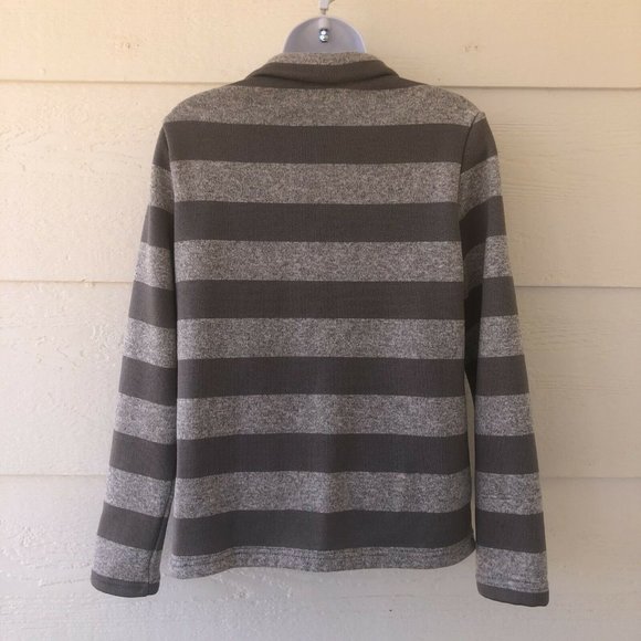 Croft & Barrow Size Medium Shacket Gray on Gray Full Zip Shirt/Jacket - Picture 7 of 12